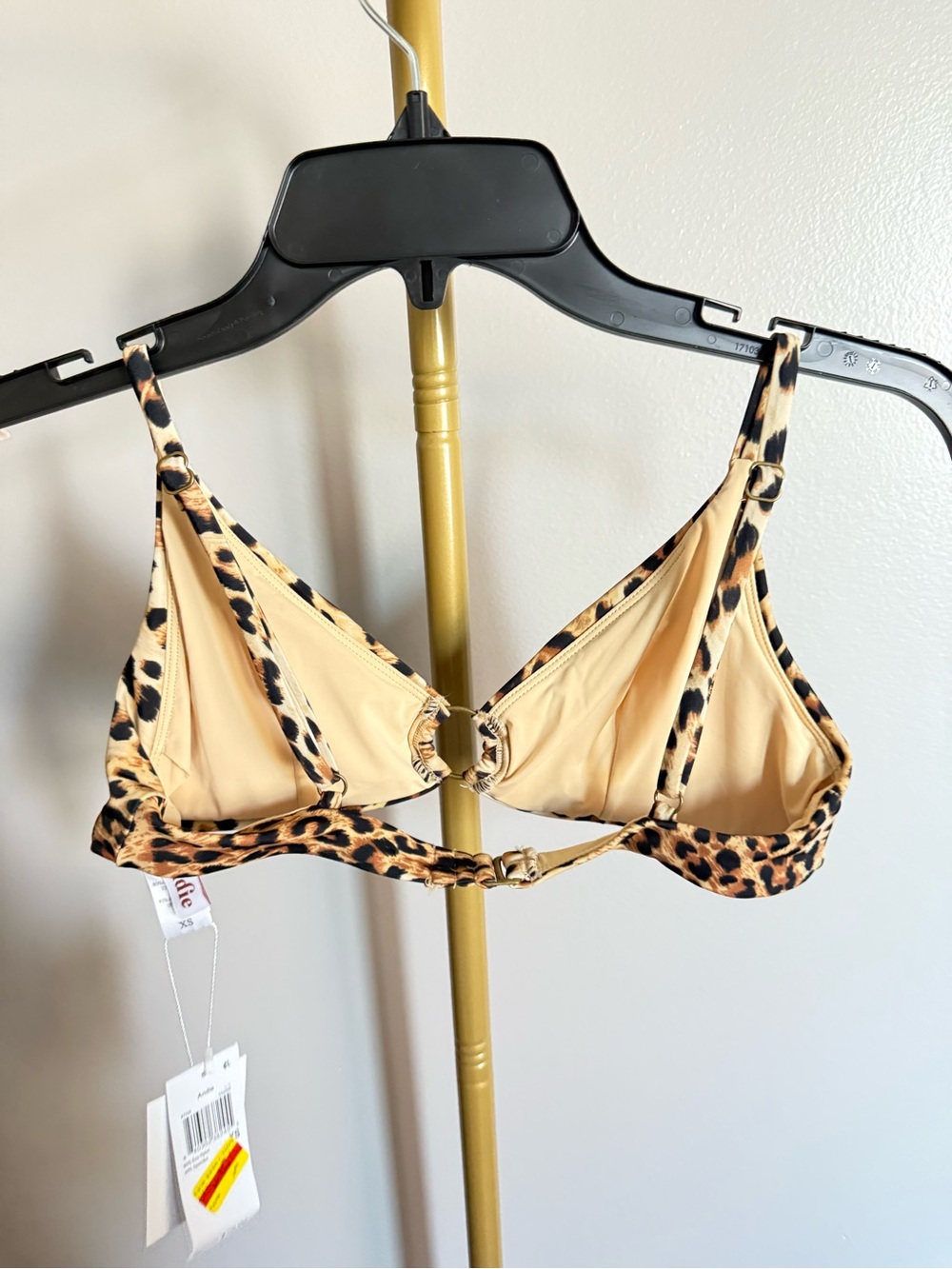 NWT Andie Leopard Print Bikini Top – Size S - Picture 3 of 5